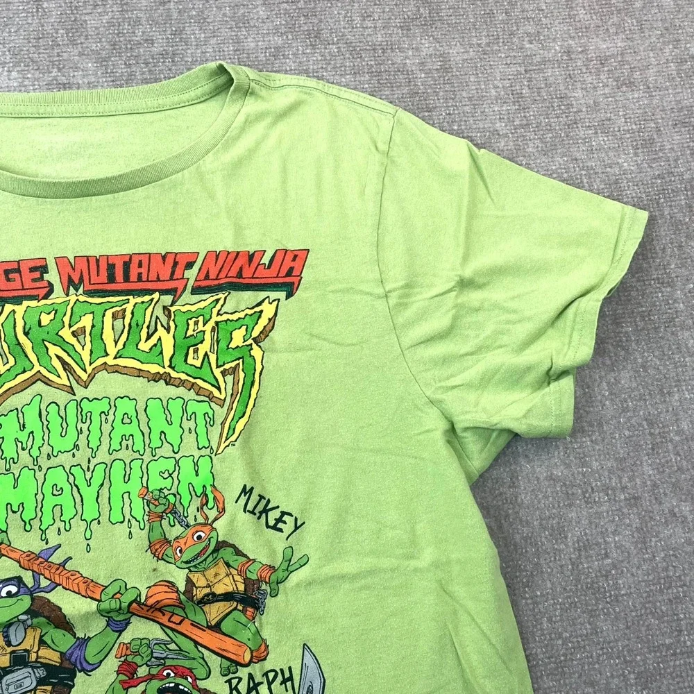 Teenage Mutant Ninja Turtles Mutant Mayhem T Shirt Mens Large Green Short Sleeve